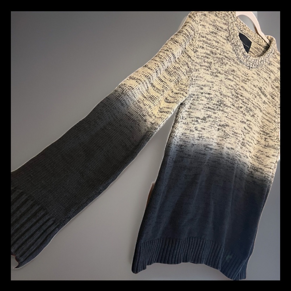 American eagle Men’s Preppy Collegiate Scholar Ombré 💯% Cotton Sweater Sz Med - Picture 11 of 13